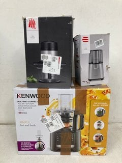 Lot 1302  
            Marchington SR13 - Parcel Delivery Only 

                
3 X ASSORTED KITCHEN APPLIANCES TO INCLUDE JOHN LEWIS & PARTNERS MINI CHOPPER: LO...