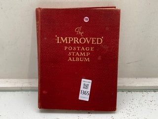 Lot 1365  
            Marchington SR13 - Parcel Delivery Only 

                
AN ANTIQUE 'IMPROVED' STAMP ALBUM AND CONTENTS: LOCATION - F2