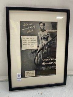 Lot 1369  
            Marchington SR13 - Parcel Delivery Only 

                
JOAN CRAWFORD FRAMED VINTAGE FILM POSTER: LOCATION - F2