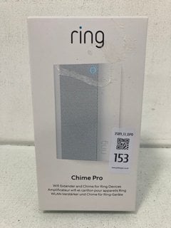Lot 153  
            Marchington SR13 - Parcel Delivery Only 

                
RING CHIME PRO WIFI EXTENDER AND CHIME FOR RING DEVICES: LOCATION - WH6