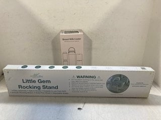 Lot 167  
            Marchington SR13 - Parcel Delivery Only 

                
BREAST MILK COOLER TO INCLUDE KINDER VALLEY LITTLE GEM ROCKING STAND: LOCATION - WH7