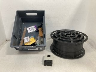 Lot 191  
            Marchington SR13 - Parcel Delivery Only 

                
QTY OF ASSORTED HARDWARE TO INCLUDE TO INCLUDE REEL OF PACKAGING STRAPPING IN BLA...