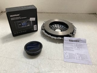 Lot 194  
            Marchington SR13 - Parcel Delivery Only 

                
3 X ASSORTED VEHICLE ITEMS TO INCLUDE NEXPEAK 12V/24V AUTOMATIC BATTERY CHARGER A...