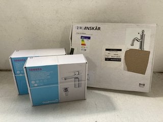 Lot 214  
            Marchington SR13 - Parcel Delivery Only 

                
2 X SETS OF TEESTA BASIN MIXER TAPS IN CHROME FINISH TO INCLUDE HANSKAR MIXER TAP...