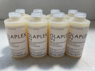 Lot 225  
            Marchington SR13 - Parcel Delivery Only 

                
8 X 250ML OLAPLEX NO4 BOND MAINTENANCE SHAMPOOS -ORIGINAL COMBINED RRP £160.00: L...