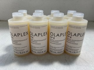 Lot 226  
            Marchington SR13 - Parcel Delivery Only 

                
8 X 250ML OLAPLEX NO4 BOND MAINTENANCE SHAMPOOS -ORIGINAL COMBINED RRP £160.00: L...