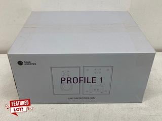 Lot 24  
            Marchington SR13 - Parcel Delivery Only 

                
GALLO ACOUSTICS PROFILE 1 SINGLE ON WALL SPEAKER - WHITE (SEALED) - ORIGINAL RRP ...
