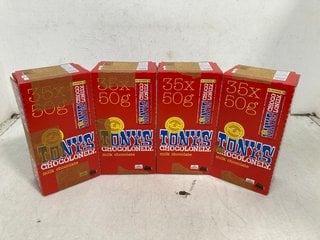 Lot 255  
            Marchington SR13 - Parcel Delivery Only 

                
4 X BOXES OF TONY'S CHOCOLONELY MILK CHOCOLATE BARS - BBE: 30/12/2026: LOCATION -...
