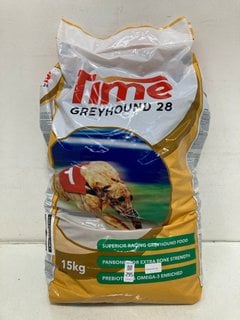 Lot 295  
            Marchington SR13 - Parcel Delivery Only 

                
TIME GREYHOUND 28 15KG DOG FOOD PACK - BBE: NUJE 2026: LOCATION - H13