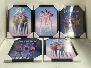 Lot 309  
            Marchington SR13 - Parcel Delivery Only 

                
5 X K-POP DEMON HUNTERS FRAMED PICTURES: LOCATION - H12