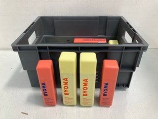 Lot 313  
            Marchington SR13 - Parcel Delivery Only 

                
7 X BYOMA CREAMY JELLY CLEANSERS TO INCLUDE 7 X BYOMA BALANCING FACE MISTS - COMB...