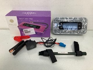 Lot 336  
            Marchington SR13 - Parcel Delivery Only 

                
4 X VEHICLE ITEMS TO INCLUDE BOLT AIR+ 1750 CAR JUMP STARTER & COMPRESSOR: LOCATI...