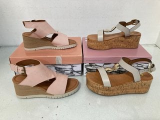 Lot 352  
            Marchington SR13 - Parcel Delivery Only 

                
MODA IN PELLE PEYTEN CAMEO LEATHER WEDGE SANDALS - UK SIZE: 6 TO INCLUDE MODA IN ...