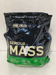 Lot 371  
            Marchington SR13 - Parcel Delivery Only 

                
5.45KG PACK OF OPTIUM NUTRITION SERIOUS MASS SUPPORTING MUSCLE BUILDING POWDER FO...
