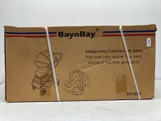 Lot 39  
            Marchington SR13 - Parcel Delivery Only 

                
BAYOBAY BABY 3-IN-1 TRAVEL SYSTEM - BLACK/ROSE GOLD FRAME (SEALED) - ORIGINAL RRP...