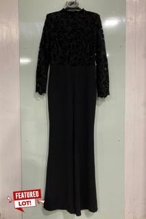 Lot 41  
            Marchington SR13 - Parcel Delivery Only 

                
NADINE MERABI ELEANOR JUMPSUIT - BLACK - SIZE UK LARGE - ORIGINAL RRP £395: LOCAT...