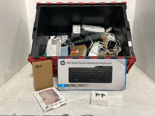 Lot 432  
            Marchington SR13 - Parcel Delivery Only 

                
QTY OF TECH ITEMS TO INCLUDE HP 460 MULTI-DEVICE BLUETOOTH KEYBOARD: LOCATION - H6
