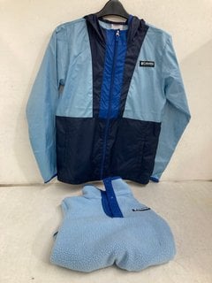 Lot 441  
            Marchington SR13 - Parcel Delivery Only 

                
COLUMBIA SPORTSWEAR COMPANY KIDS BLUE FLEECE - UK SIZE: MEDIUM AND BLUE / NAVY JA...