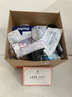 Lot 447  
            Marchington SR13 - Parcel Delivery Only 

                
QTY OF HEALTH & BEAUTY ITEMS TO INCLUDE ICONSIGN LASH LIFT EYELASH PERMING KIT: L...