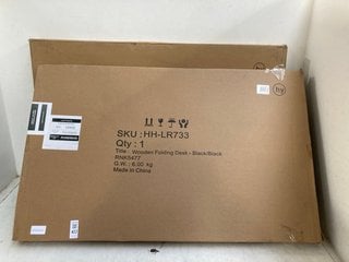 Lot 472  
            Marchington SR13 - Parcel Delivery Only 

                
2 X WOODEN FOLDING DESKS IN BLACK: LOCATION - H4