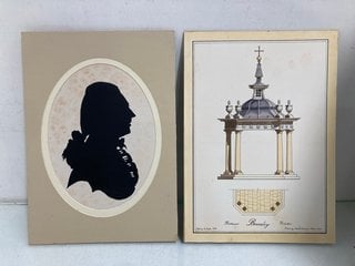 Lot 526  
            Marchington SR13 - Parcel Delivery Only 

                
AN ARCHITECTURAL PRINT OF BUTTERCROSS, BEVERLEY, AND A MOUNTED SILHOUETTE OF AN E...