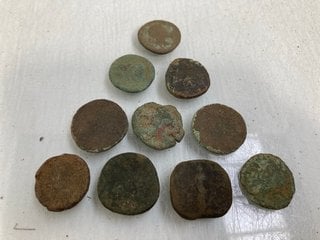 Lot 541  
            Marchington SR13 - Parcel Delivery Only 

                
TEN UNIDENTIFIED ROMAN COINS: LOCATION - H1