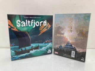 Lot 578  
            Marchington SR13 - Parcel Delivery Only 

                
APORTA GAMES SALTFJORD BOARD GAME (SEALED) TO INCLUDE SPIELE RUMBLE NATION BOARD ...