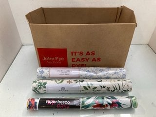 Lot 595  
            Marchington SR13 - Parcel Delivery Only 

                
QTY OF ASSORTED WALL PAPERS TO INCLUDE LAURA ASHLEY FINE QUALITY WALLPAPER - SIZE...