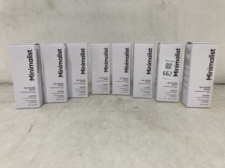 Lot 662  
            Marchington SR13 - Parcel Delivery Only 

                
8 X MINIMALIST 30ML HAIR DENSITY SERUMS - COMBINED ORIGINAL RRP £111.92: LOCATION...