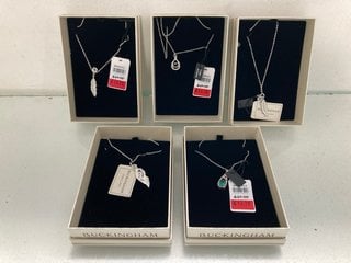 Lot 67  
            Marchington SR13 - Parcel Delivery Only 

                
5 X ASSORTED BUCKINGHAM JEWELLERY NECKLACES TO INCLUDE CUBIC ZIRCONIA DROPLET CHA...