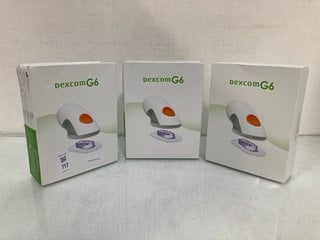 Lot 717  
            Marchington SR13 - Parcel Delivery Only 

                
3 X 3 PACK DEXCOM G6 SENSORS-ORIGINAL COMBINED RRP £210.00: LOCATION - G10