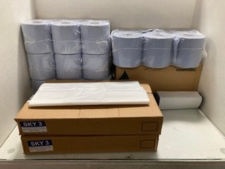 Lot 74  
            Marchington SR13 - Parcel Delivery Only 

                
QTY OF ASSORTED HOUSEHOLD ITEMS TO INCLUDE QTY OF DELTA BLUE CENTREFEED ROLLS WIP...