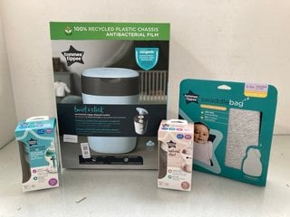 Lot 81  
            Marchington SR13 - Parcel Delivery Only 

                
4 X ASSORTED TOMMEE TIPPEE BABY ITEMS TO INCLUDE TWIST & CLICK ADVANCED NAPPY DIS...