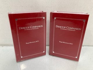 Lot 840  
            Marchington SR13 - Parcel Delivery Only 

                
2 X THE DESKTOP COMPANION TO PHYSICAL PATHOLOGY HARDBACK BOOKS BY ROGER MORRISON ...