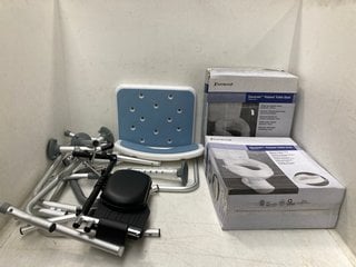 Lot 882  
            Marchington SR13 - Parcel Delivery Only 

                
QTY OF ASSORTED MOBILITY AIDS TO INCLUDE A SAVANAH RAISED TOILET SEAT 150MM: LOCA...