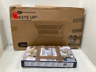 Lot 883  
            Marchington SR13 - Parcel Delivery Only 

                
KINDERKRAFT NEST UP 2 CO SLEEPER TO INCLUDE DREAM BABY NICOLE EXTRA WIDE BED RAIL...