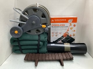 Lot 893  
            Marchington SR13 - Parcel Delivery Only 

                
QTY OF ASSORTED OUTDOOR GARDEN TOOLS AND ACCESSORIES TO INCLUDE A YARDFORCE CORDL...