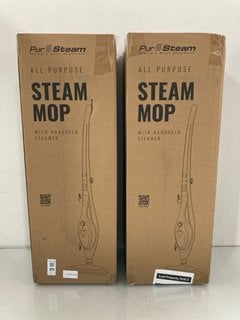Lot 89  
            Marchington SR13 - Parcel Delivery Only 

                
2 X PUR STEAM ALL PURPOSE STEAM MOPS-ORIGINAL COMBINED RRP £138.00: LOCATION - WH2