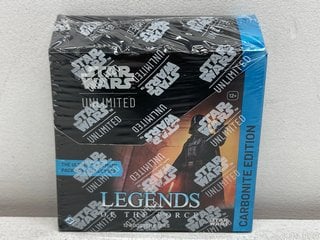 Lot 8  
            Marchington SR13 - Parcel Delivery Only 

                
STAR WARS: UNLIMITED LEGENDS OF THE FORCE CARBONITE BOOSTER DISPLAY (SEALED) - OR...