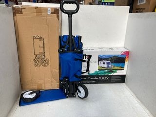 Lot 911  
            Marchington SR13 - Parcel Delivery Only 

                
2 X CAMPING TROLLEY CARTS WITH WHEELS TO INCLUDE CELLO 22 INCH SMART TRAVELLER FH...