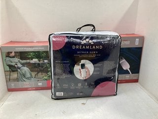 Lot 970  
            Marchington SR13 - Parcel Delivery Only 

                
3 X ASSORTED HOUSEHOLD ITEMS TO INCLUDE STAY SNUG HEATED THROW IN NAVY: LOCATION ...