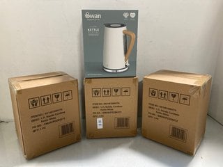 Lot 99  
            Marchington SR13 - Parcel Delivery Only 

                
4 X SWAN JUG KETTLES IN WHITE: LOCATION - WH3