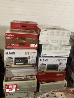 Lot 5  
            Birmingham Tech - Collection or Optional Delivery Available 

                
24 X OF UNTESTED PRINTERS TO INCLUDE HP, CANON, EPSON PRINTERS (ORIGINAL RRP - £1...