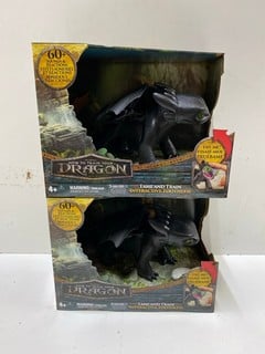 Lot 184  
            Nottingham SR2 - Delivery Only 

                
2 X HOW TO TRAIN YOUR DRAGON TAME AND TRAIN INTERACTIVE TOOTHLESS