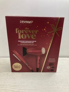 Lot 26  
            Nottingham SR2 - Delivery Only 

                
REVAMP PROFESSIONAL THE FOREVER LOVE PROGLOSS RADIANCE DRYER & STRAIGHTENER SET O...