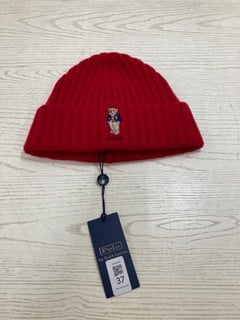 Lot 37  
            Nottingham SR2 - Delivery Only 

                
POLO RALPH LAUREN RED VARSITY BEAR BEANIE