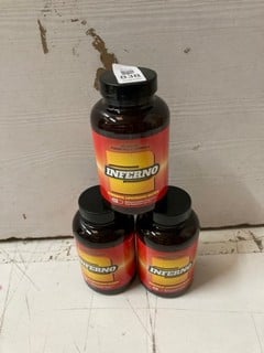 Lot 838  
            Nottingham SR2 - Delivery Only 

                
3 X INFERNO 2 ADVANCED THERMOBOLIC FORMULA (BBE 08/28)