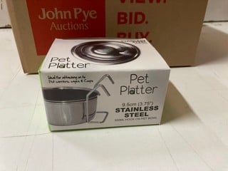Lot 855  
            Nottingham SR2 - Delivery Only 

                
BOX OF PET PLATTER STAINLESS STEEL BOWLS