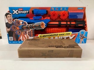Lot 97  
            Nottingham SR2 - Delivery Only 

                
2 X TOY GUNS INC ZURU XSHOT MOTORISED RAGE FIRE