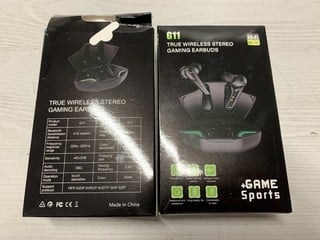 Lot 681  
            Nottingham SR3 - Delivery Only 
                
2 X G11 TRUE WIRELESS STEREO GAMING EAR BUDS